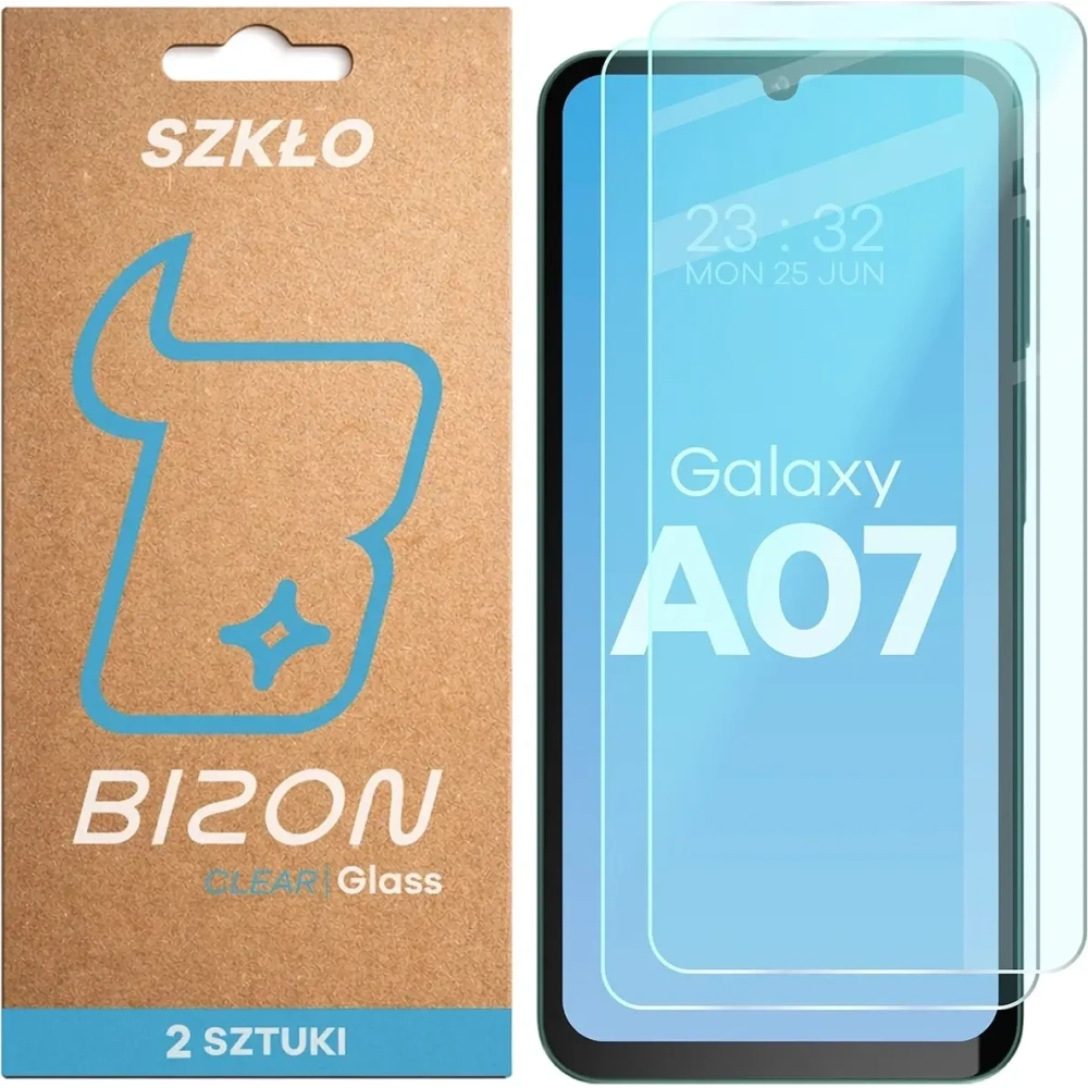 Szkło hartowane Bizon Glass Clear Duo do Samsung Galaxy A07 4G / 5G [2 PACK]