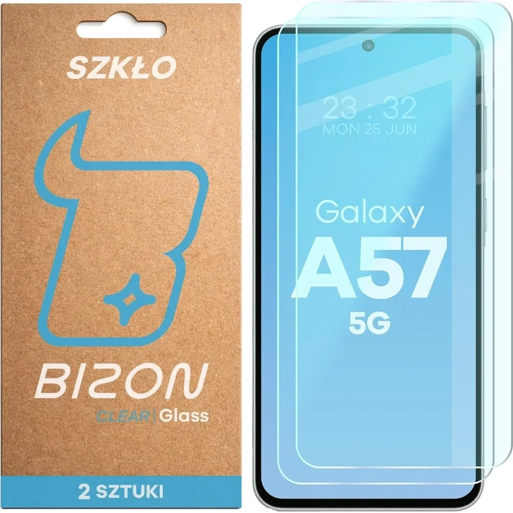 Szkło hartowane Bizon Glass Clear Duo do Samsung Galaxy A57 5G [2 PACK]