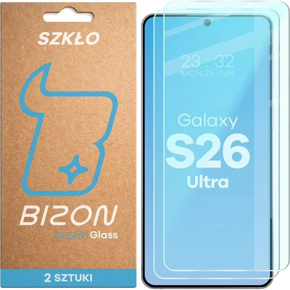 Szkło hartowane Bizon Glass Clear Duo do Samsung Galaxy S26 Ultra [2 PACK]