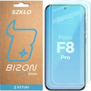 Szkło hartowane Bizon Glass Clear Duo do Xiaomi POCO F8 Pro [2 PACK]