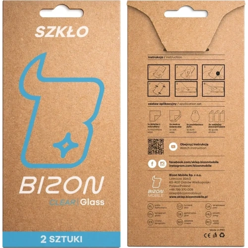 Szkło hartowane Bizon Glass Clear Duo do Xiaomi 17 [2 PACK]