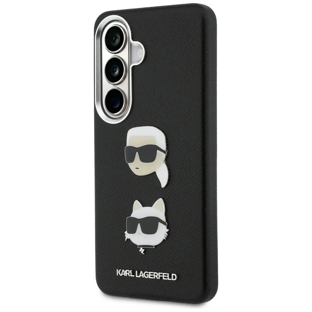 Etui Karl Lagerfeld Saffiano Double Heads Metal do Samsung Galaxy S26+ Plus czarny