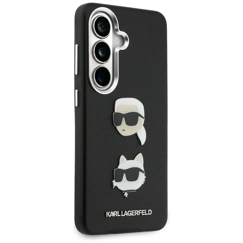 Etui Karl Lagerfeld Saffiano Double Heads Metal do Samsung Galaxy S26+ Plus czarny