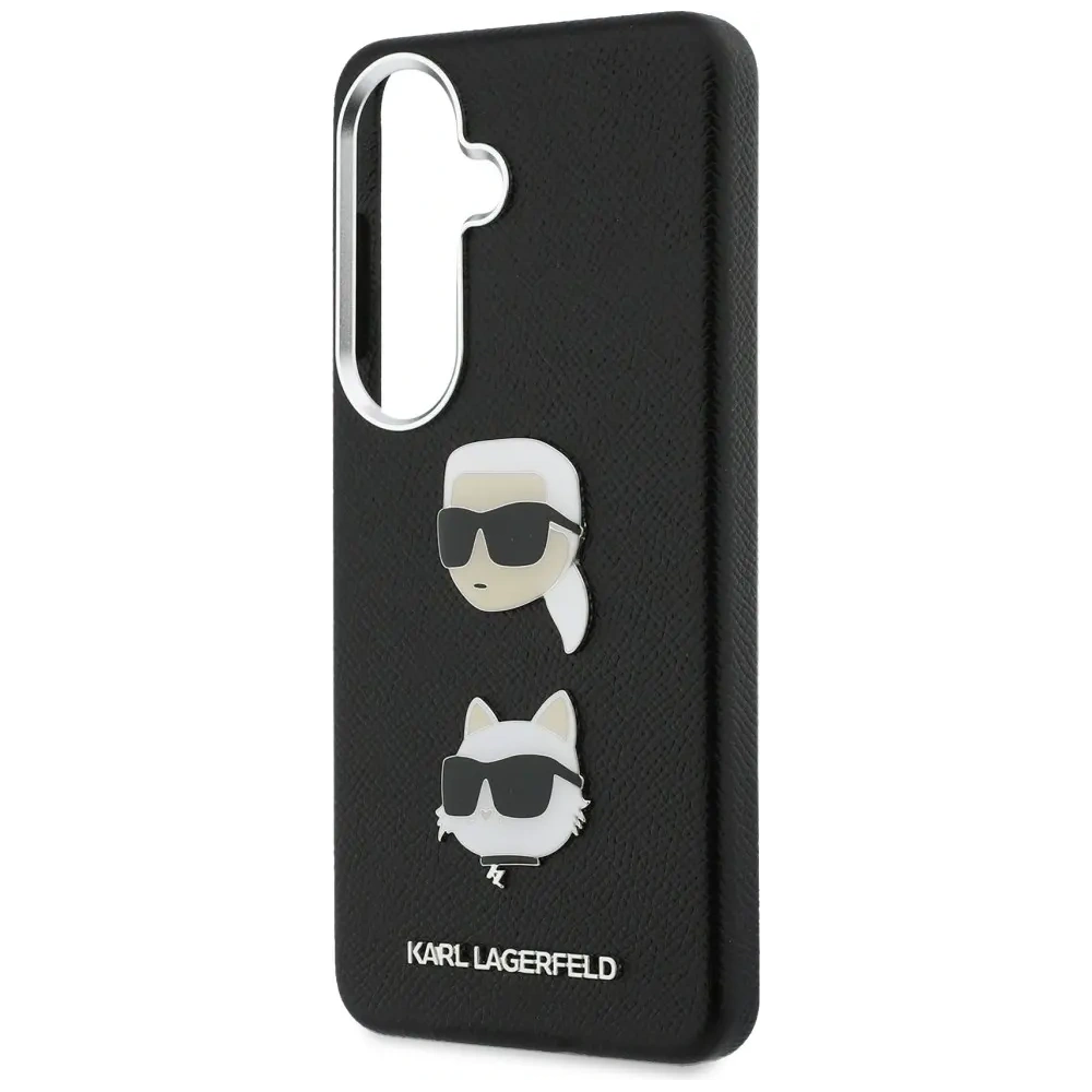 Etui Karl Lagerfeld Saffiano Double Heads Metal do Samsung Galaxy S26+ Plus czarny