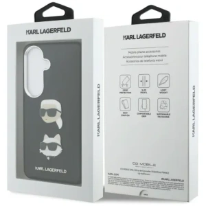 Etui Karl Lagerfeld Saffiano Double Heads Metal do Samsung Galaxy S26+ Plus czarny