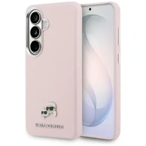 Etui Karl Lagerfeld Saffiano KC Metal Logo MagSafe do Samsung Galaxy S26+ Plus różowy