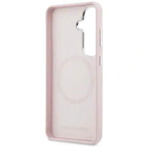 Etui Karl Lagerfeld Saffiano KC Metal Logo MagSafe do Samsung Galaxy S26+ Plus różowy
