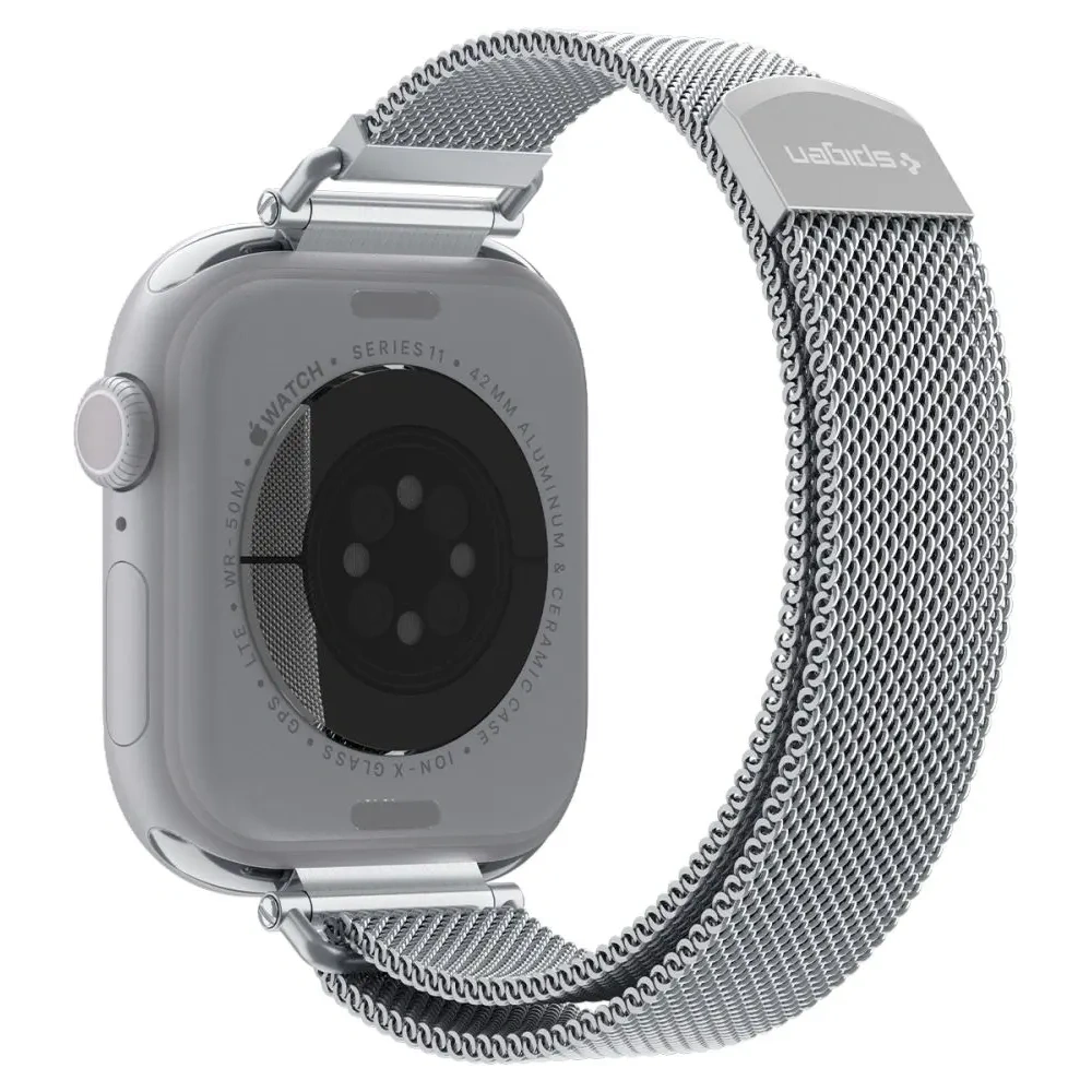 Pasek Spigen WBM4 Band do Apple Watch 8 / 9 / 10 / 11 / SE 40/41/42mm Silver