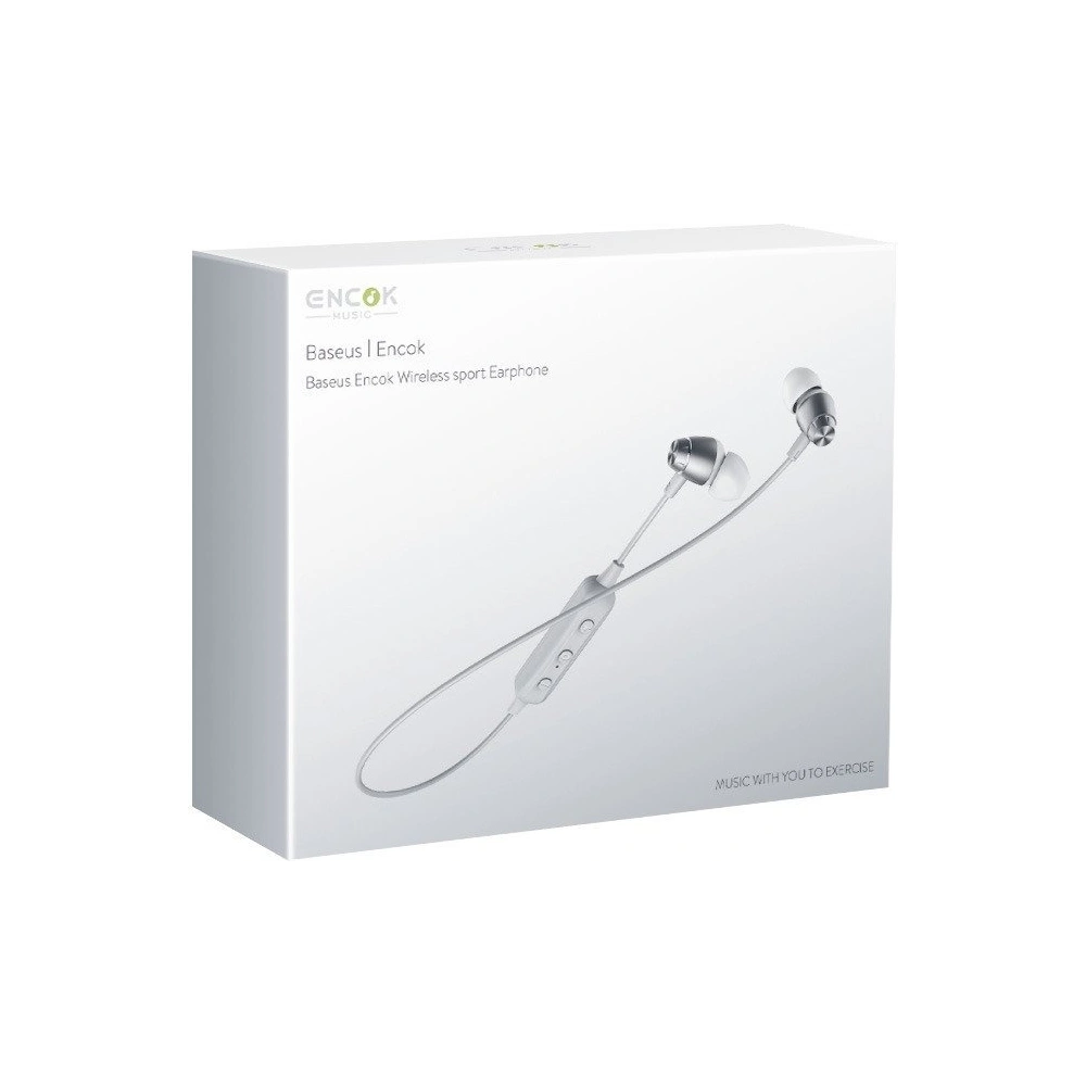 Wholesale Baseus Encok S09 wireless sports headphones (white) - BSU1724WHT - {ean13} - Hurt