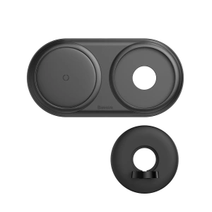 Bezprzewodowa ładowarka indukcyjna 2w1 Baseus Planet, smartfon + Apple Watch, 24W (czarna)