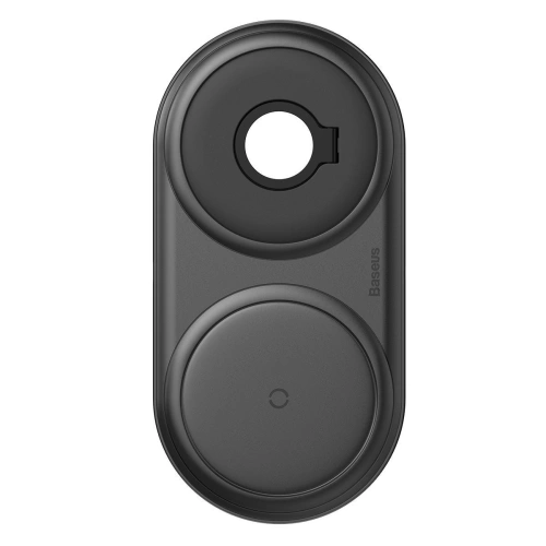 Bezprzewodowa ładowarka indukcyjna 2w1 Baseus Planet, smartfon + Apple Watch, 24W (czarna)