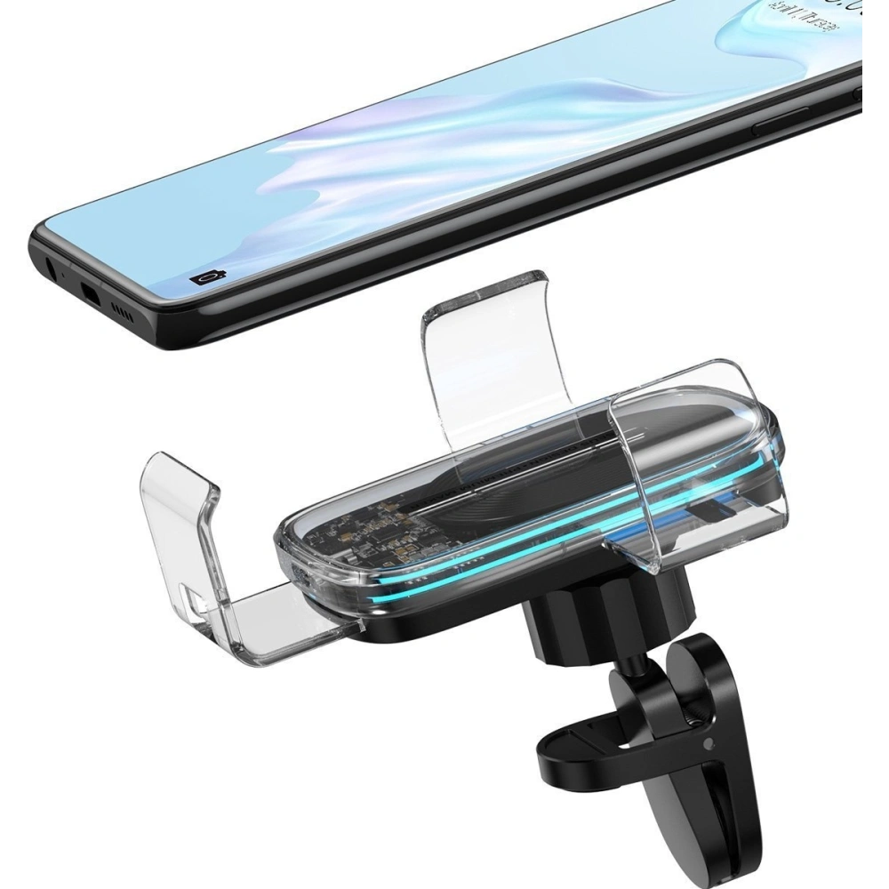 Wholesale Baseus Explore Gravity Car Mount with Wireless Charger 15W (clear) - BSU1727CL - {ean13} - Hurt