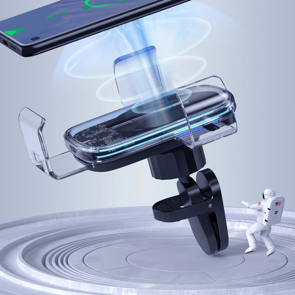 Wholesale Baseus Explore Gravity Car Mount with Wireless Charger 15W (clear) - BSU1727CL - {ean13} - Hurt