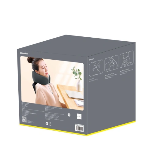 Poduszka podróżna z pianką pamięciową Baseus Thermal Series, z dwoma wkładami (grafitowa)