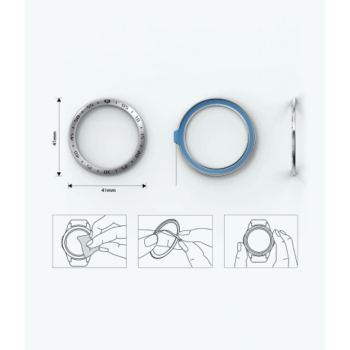 Nakładka Ringke Bezel Styling Samsung Galaxy Watch 3 41mm stal nierdzewna srebrna GW3-41-01
