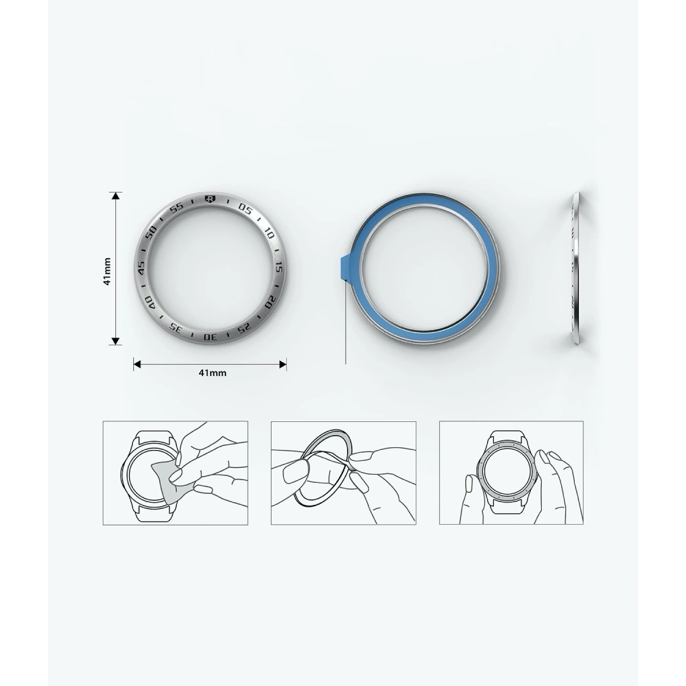 Nakládka Ringke Bezel Styling Samsung Galaxy Watch 3 41mm nerezová ocel stříbrná GW3-41-01