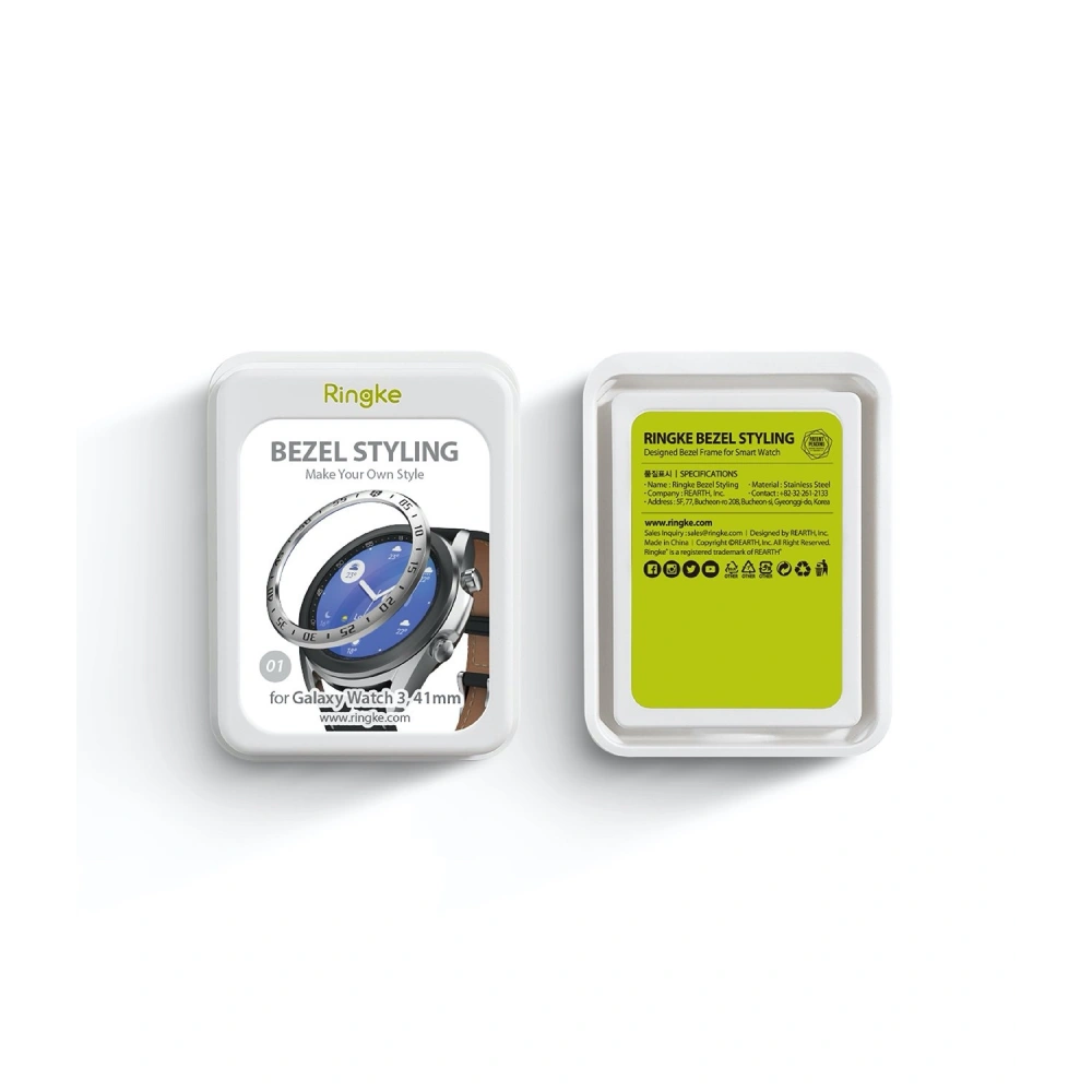 Nakládka Ringke Bezel Styling Samsung Galaxy Watch 3 41mm nerezová ocel stříbrná GW3-41-01