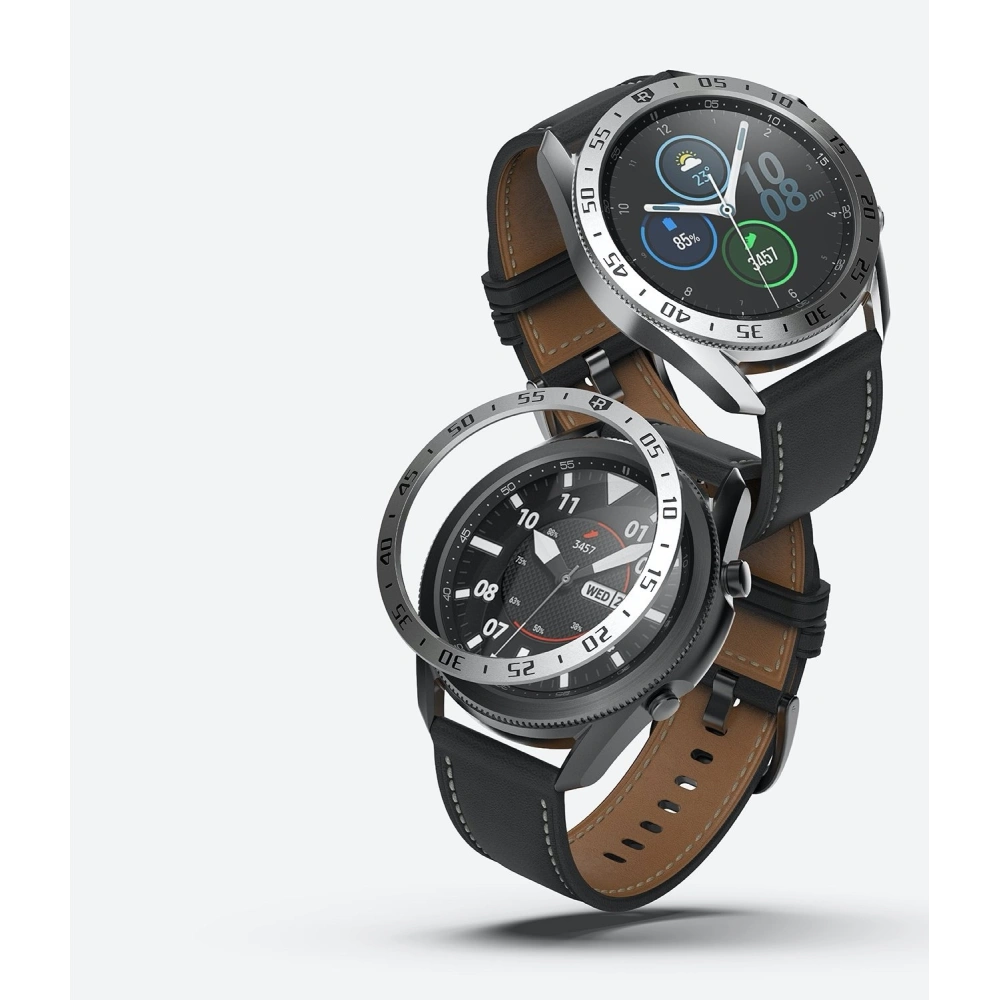 Hurtownia GSM - Nakládka Ringke Bezel Styling Samsung Galaxy Watch 3 45mm nerezová ocel stříbrná GW3-45-01 - RGK1247SSLV - {ean13} - Hurt