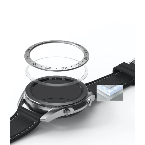 Nakładka Ringke Bezel Styling Samsung Galaxy Watch 3 45mm stal nierdzewna srebrna GW3-45-01