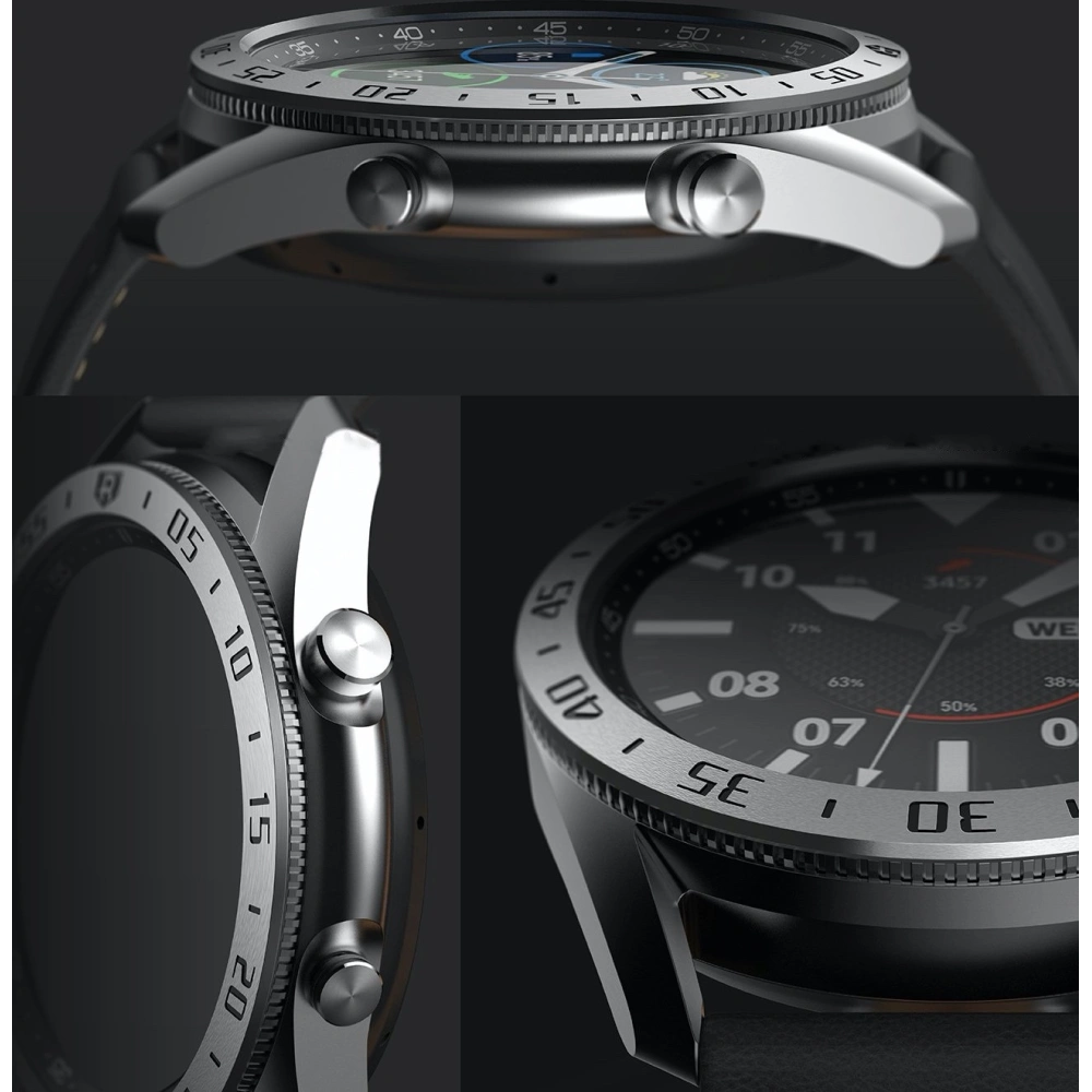 Hurtownia GSM - Nakládka Ringke Bezel Styling Samsung Galaxy Watch 3 45mm nerezová ocel stříbrná GW3-45-01 - RGK1247SSLV - {ean13} - Hurt