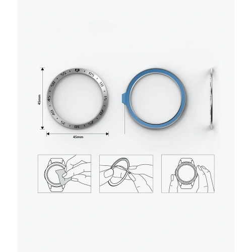 Nakładka Ringke Bezel Styling Samsung Galaxy Watch 3 45mm stal nierdzewna srebrna GW3-45-01