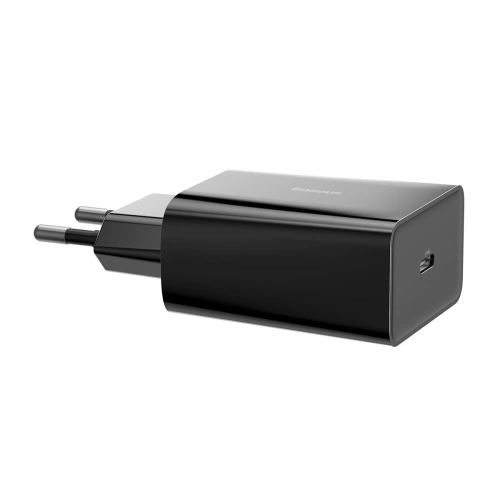 Zestaw ładowarki sieciowa USB-C PD Baseus Mini, Power Delivery 18W i kabla USB-C - Lightning 1m (czarny) 5szt.