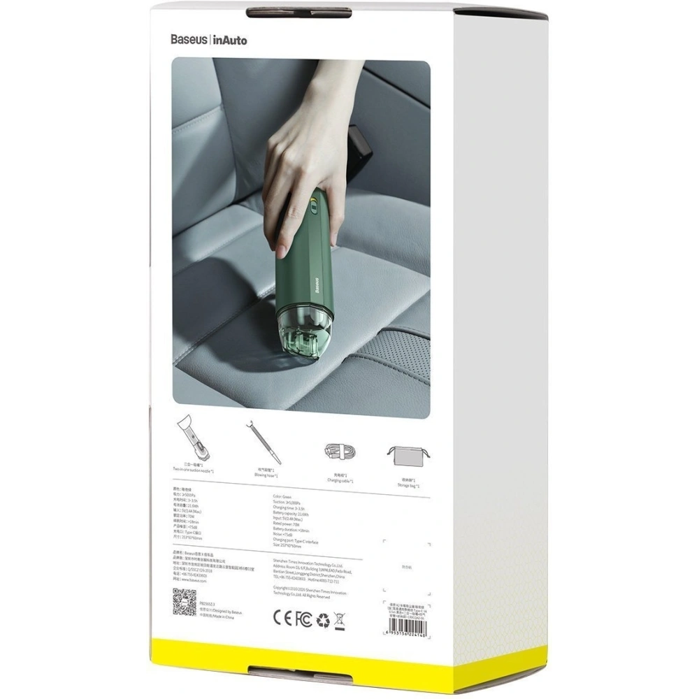 Wholesale Baseus A2 Cordless Car Vacuum Cleaner 5,000Pa (green) - BSU1733GRN - {ean13} - Hurt