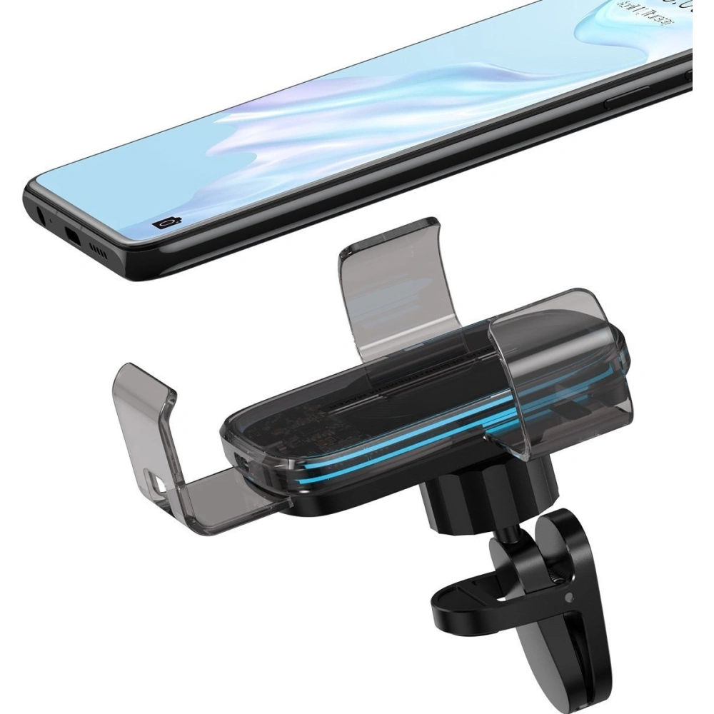 Hurtownia GSM - Gravitational car holder for phone Baseus Explore with 15W wireless charging (black) - BSU1734BLK - {ean13} - Hurt