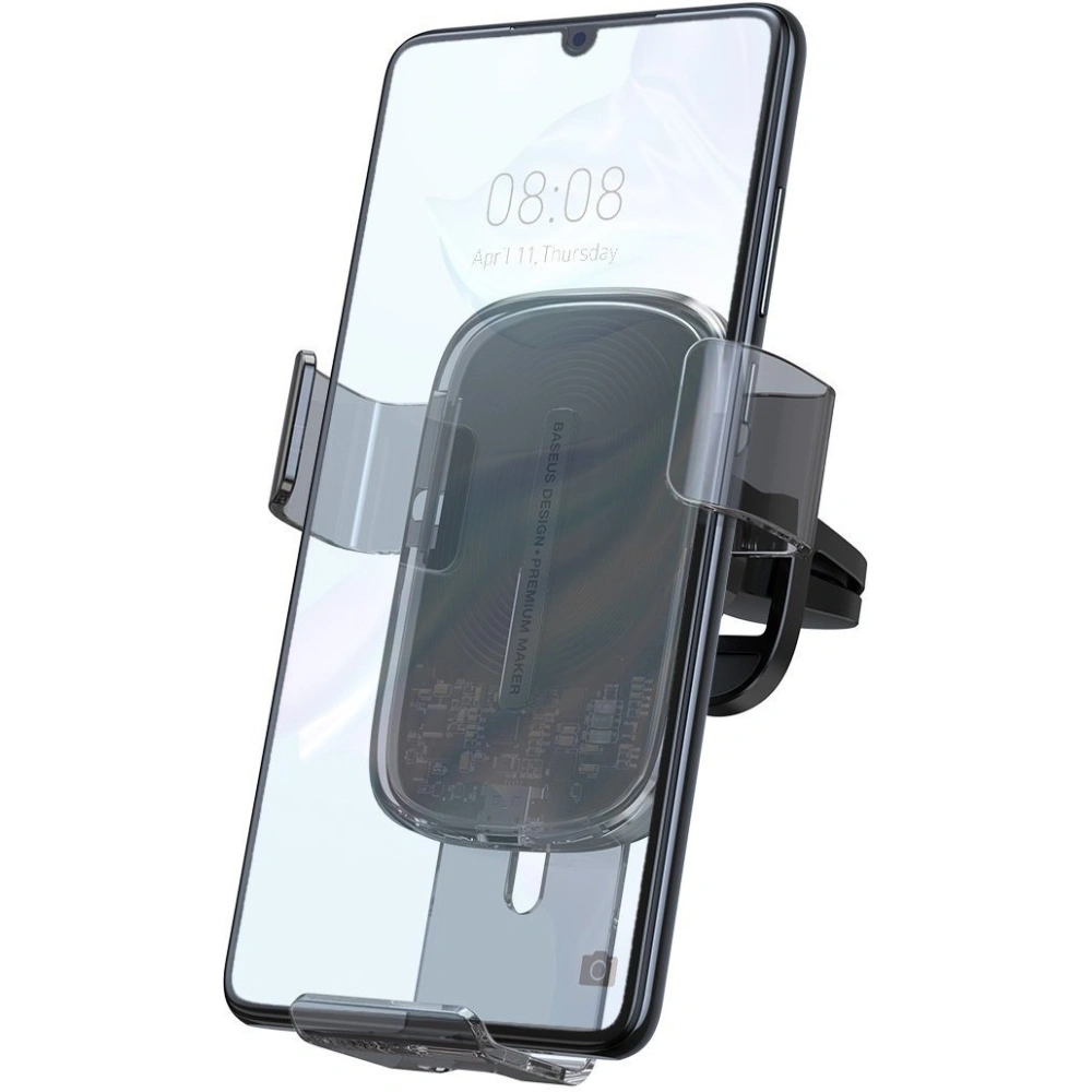 Wholesale Baseus Explore Gravity Car Mount with Wireless Charger 15W (black) - BSU1734BLK - {ean13} - Hurt