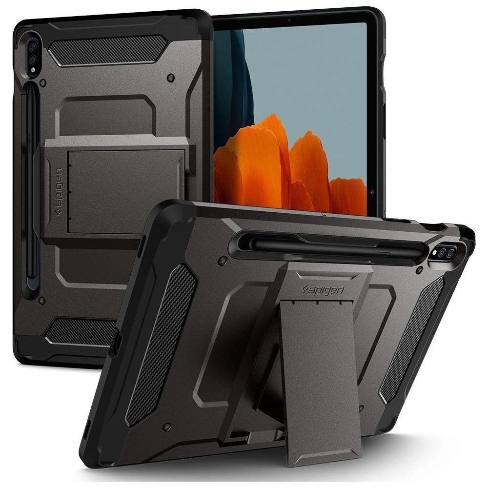 Hurtownia GSM - Etui Spigen Tough Armor Pro Samsung Galaxy Tab S7/S8 Gunmetal - SPN1241GNM - {ean13} - Hurt