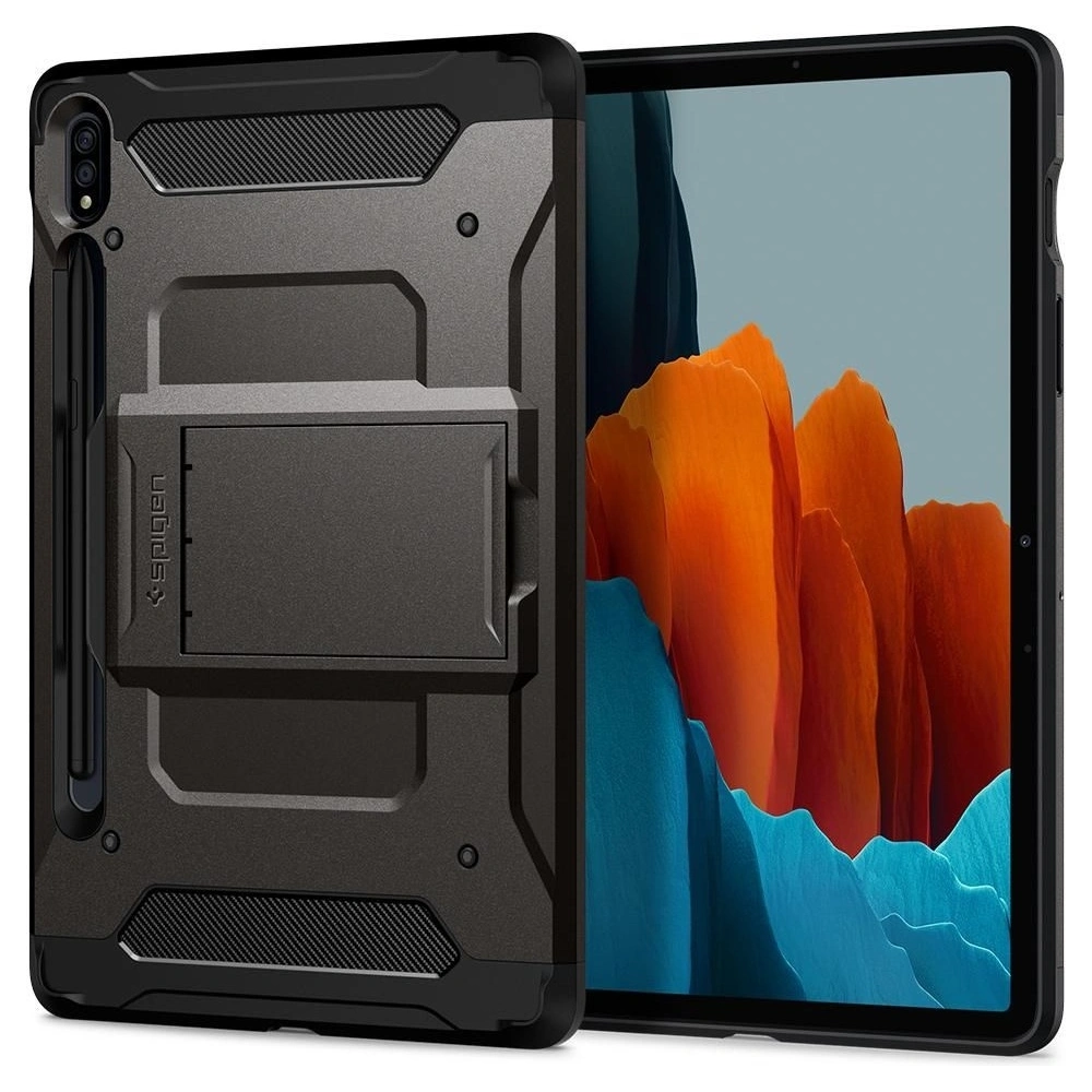 Hurtownia GSM - Etui Spigen Tough Armor Pro Samsung Galaxy Tab S7/S8 Gunmetal - SPN1241GNM - {ean13} - Hurt