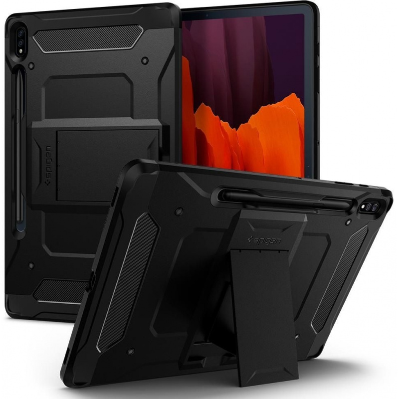 Spigen Distributor - 8809710755888 - SPN1242BLK - Spigen Tough Armor Pro Samsung Galaxy Tab S7+ Plus Black - B2B homescreen