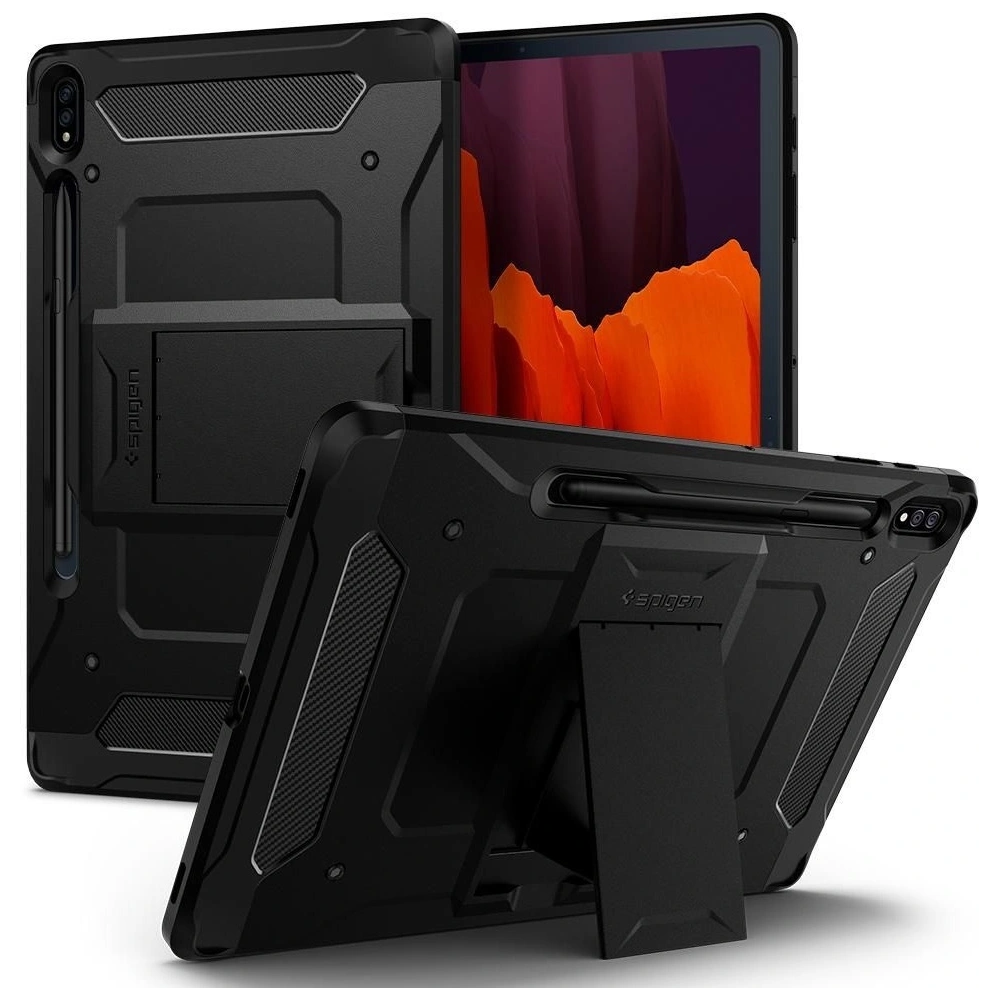 Hurtownia GSM - Etui Spigen Tough Armor Pro Samsung Galaxy Tab S7+ Plus/S8 + Plus 12.4 Černé - SPN1242BLK - {ean13} - Hurt
