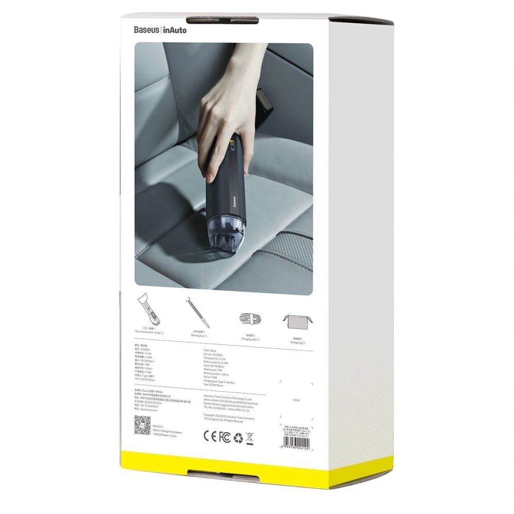 Wholesale Baseus A2 Cordless Car Vacuum Cleaner 5,000Pa (black) - BSU1735BLK - {ean13} - Hurt