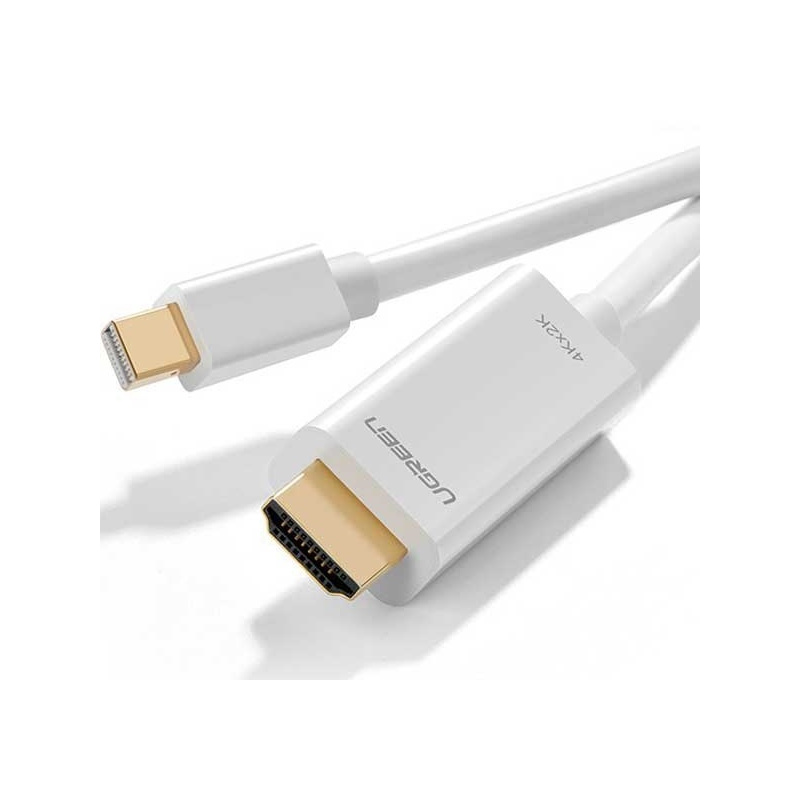 Ugreen Distributor - 6957303828494 - UGR459WHT - Mini DisplayPort - HDMI UGREEN Cable 4K 1,5m (White) - B2B homescreen