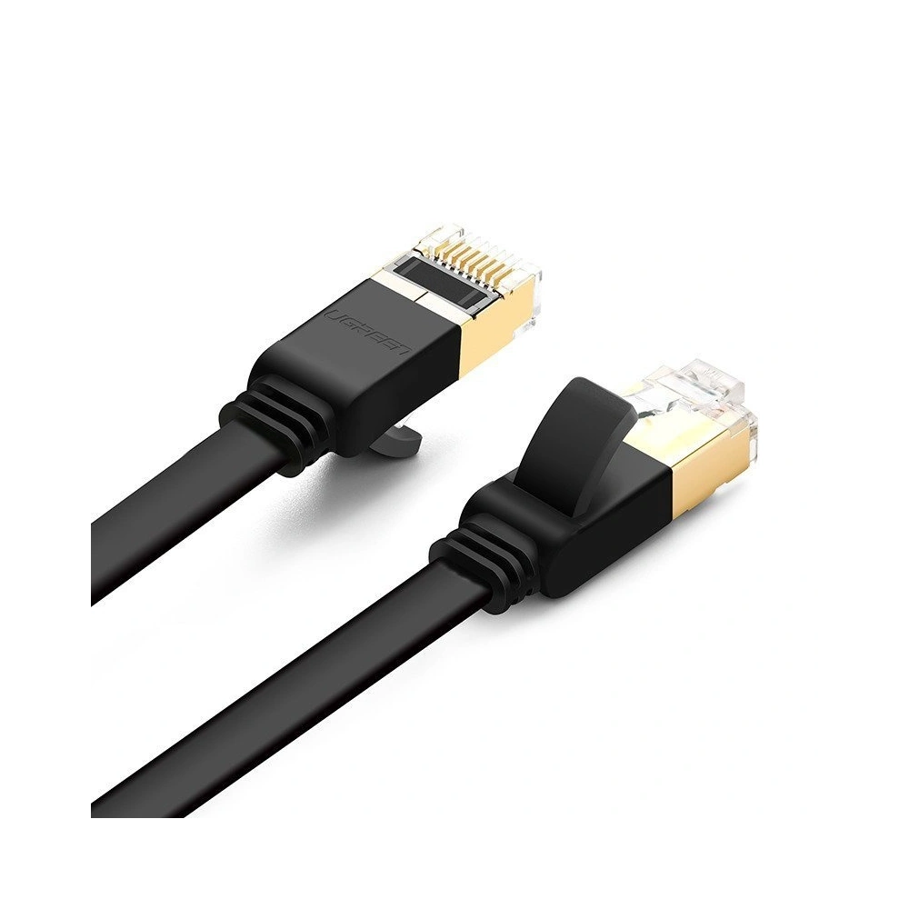 Hurtownia GSM - Plochý síťový kabel UGREEN NW106 Ethernet RJ45, Cat.7, STP, 10m (černý) - UGR463BLK - {ean13} - Hurt