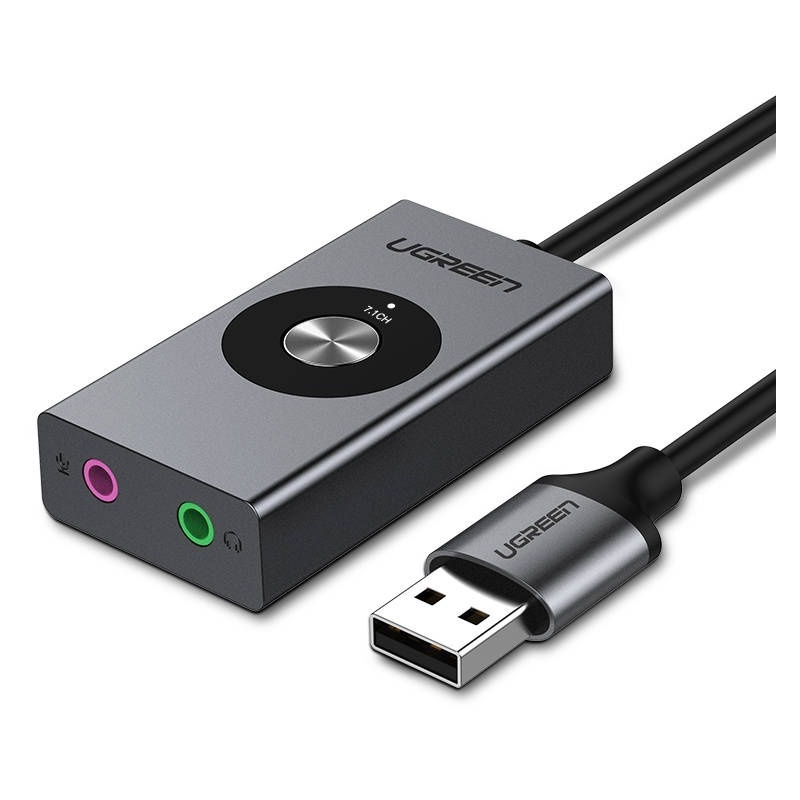 Ugreen Distributor - 6957303857111 - UGR475SLV - External USB audio 7.1 card UGREEN 1m (silver) - B2B homescreen