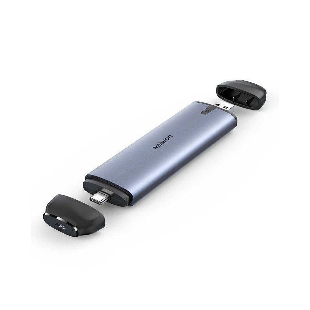 Wholesale UGREEN CM298 M.2 SATA to USB-C 3.1 and USB-A adapter (grey) - UGR479GRY - {ean13} - Hurt