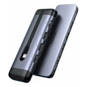 5in1 UGREEN CM287 Hub USB-C to HDMI, 2x USB 3.0, USB-C PD 3.0, SD/TF, RJ45 adapter