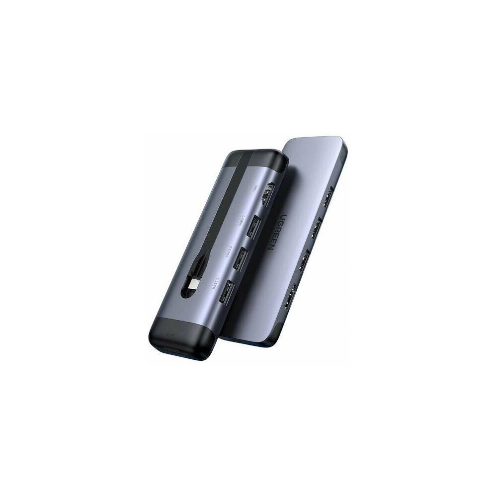 Wholesale 5in1 UGREEN CM287 Hub USB-C to HDMI, 2x USB 3.0, USB-C PD 3.0, SD/TF, RJ45 adapter - UGR483 - {ean13} - Hurt