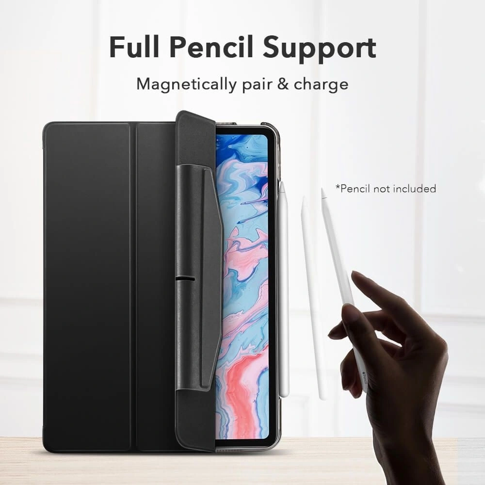 Hurtownia GSM - Etui ESR Ascend Trifold Apple iPad Air 10.9 2020/2022 (4. și 5. generație) / iPad Air 11 2024 (6. generație) Jelly Black - ESR216BLK - {ean13} - Hurt