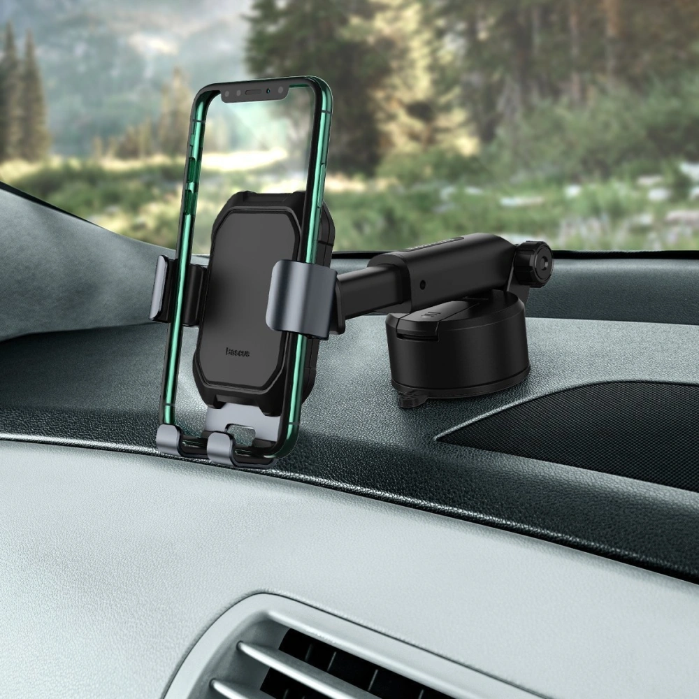 Wholesale Gravity car mount for Baseus Tank phone with suction cup (black) - BSU1742BLK - {ean13} - Hurt