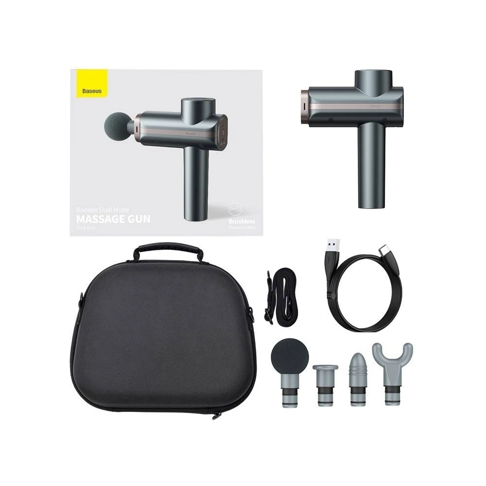 Hurtownia GSM - Masażer wibracyjny Baseus Booser Dual Mode Gun do mięśni (szary) - BSU1745GRY - {ean13} - Hurt