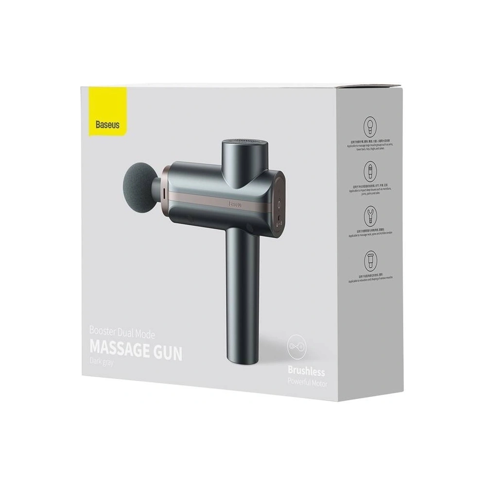 Wholesale Baseus Booser Dual Mode Gun vibrating massager for muscles (grey) - BSU1745GRY - {ean13} - Hurt
