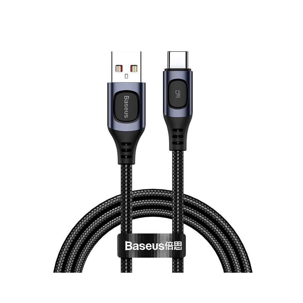 Wholesale Quick Charge USB-C Baseus Flash, QC 3.0, Huawei SCP, Samsung AFC, 5A, 1m (grey) - BSU1747GRY - {ean13} - Hurt