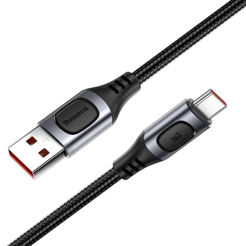 Kabel szybkiego ładowania USB-C Baseus Flash, QC 3.0, Huawei SCP, Samsung AFC, 5A, 1m (szary)