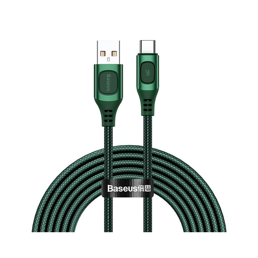 Hurtownia GSM - Kabel szybkiego ładowania USB-C Baseus Flash, QC 3.0, Huawei SCP, Samsung AFC, 5A, 2m (zielony) - BSU1748GRN - {ean13} - Hurt