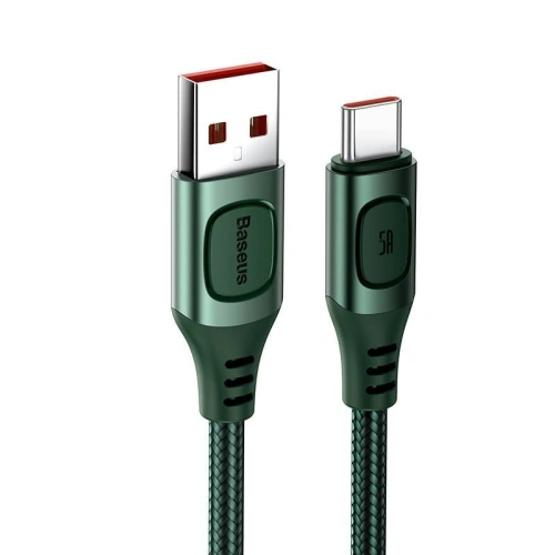 Kabel szybkiego ładowania USB-C Baseus Flash, QC 3.0, Huawei SCP, Samsung AFC, 5A, 2m (zielony)