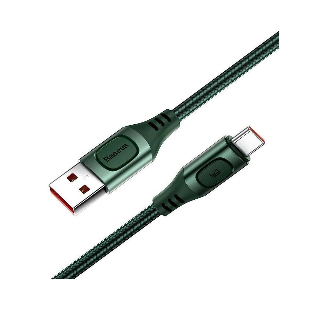 Wholesale Quick Charge USB-C Baseus Flash, QC 3.0, Huawei SCP, Samsung AFC, 5A, 2m (green) - BSU1748GRN - {ean13} - Hurt