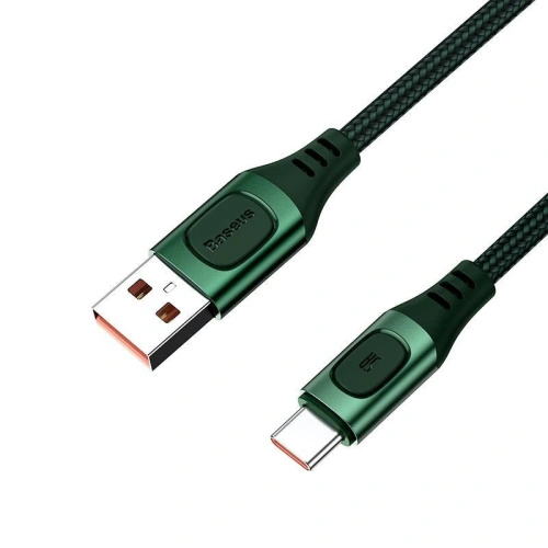 Kabel szybkiego ładowania USB-C Baseus Flash, QC 3.0, Huawei SCP, Samsung AFC, 5A, 2m (zielony)